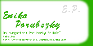 eniko porubszky business card
